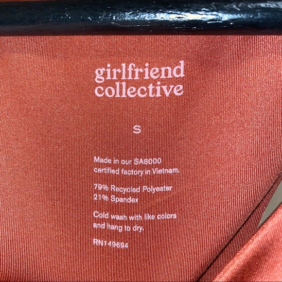 NWT Girlfriend Collective Paloma Racerback bra size medium color burnt orange - Picture 6 of 7